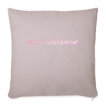 Meilleurs ami - Housse de coussin décorative 45 x 45 cm - taupe clair - Devant