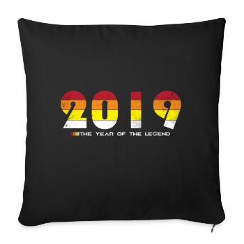 Millésime 2019 - L’année de la légende - Rétro 5 - Housse de coussin décorative 45 x 45 cm - noir - Devant
