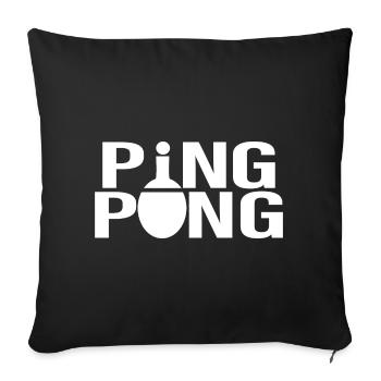 Ping Pong - Sofakissenbezug 45 x 45 cm - Schwarz - Vorne