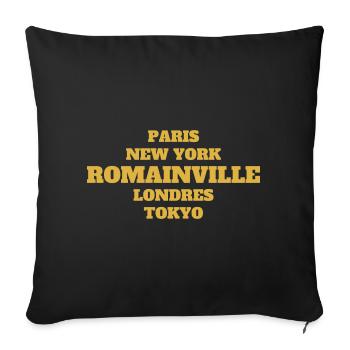 Romainville Style - Unique streets, unique style. - Housse de coussin décorative 45 x 45 cm - noir - Devant