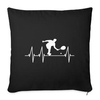 Squash Heartbeat Ricochet Racquetball - Housse de coussin décorative 45 x 45 cm - noir - Devant