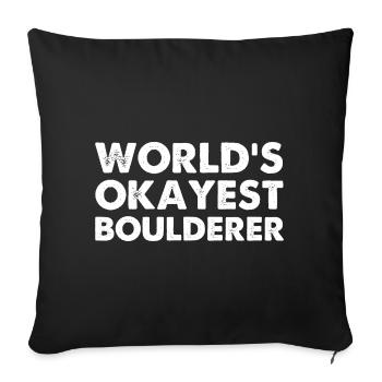 L’athlète de bloc le plus acceptable du monde - Housse de coussin décorative 45 x 45 cm - noir - Devant