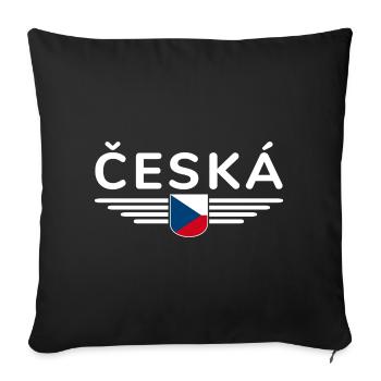 I Love Czech Republic T-Shirt Outfit Design - Sofa pillowcase 17,3'' x 17,3'' (45 x 45 cm) - black - Front