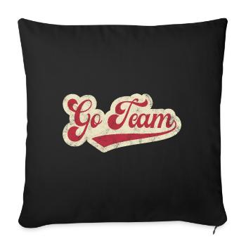 Go Team - Sofa pillowcase 17,3'' x 17,3'' (45 x 45 cm) - black - Front