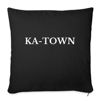 Karlsruhe KA-Town - Sofa pillowcase 17,3'' x 17,3'' (45 x 45 cm) - black - Front