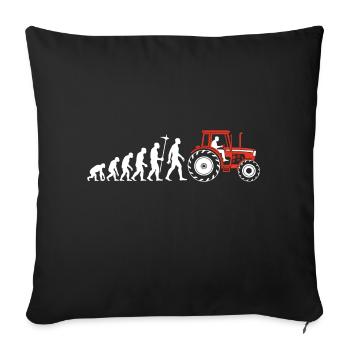Evolution Farmer Farmer Tractor - Sofa pillowcase 17,3'' x 17,3'' (45 x 45 cm) - black - Front