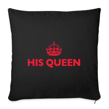 Sa Reine - Housse de coussin décorative 45 x 45 cm - noir - Devant