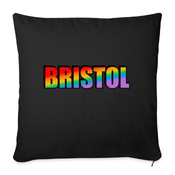 Bristol schwule LGBT Pride - Sofakissenbezug 45 x 45 cm - Schwarz - Vorne