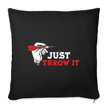 Just Throw It Darts - Sofa pillowcase 17,3'' x 17,3'' (45 x 45 cm) - black - Front