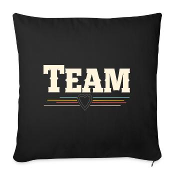 Team - Sofakissenbezug 45 x 45 cm - Schwarz - Vorne
