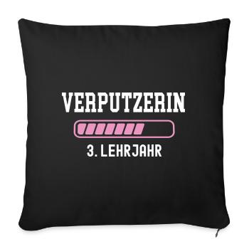 Plasterer apprenticeship 3 year plasterer apprenticeship - Sofa pillowcase 17,3'' x 17,3'' (45 x 45 cm) - black - Front