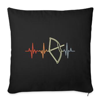 Bogenjagd Pulsschlag - Sofakissenbezug 45 x 45 cm - Schwarz - Vorne