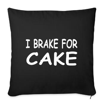Gâteau - Housse de coussin décorative 45 x 45 cm - noir - Devant