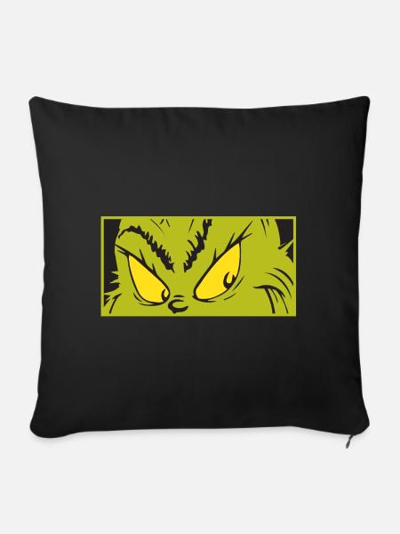 Der Grinch Auschnitt Seines Blickes - Sofakissenbezug 45 x 45 cm - Schwarz