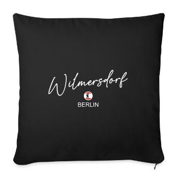 Wilmersdorf - Berlin Flag - Berlin Bear - Sofa pillowcase 17,3'' x 17,3'' (45 x 45 cm) - black - Front
