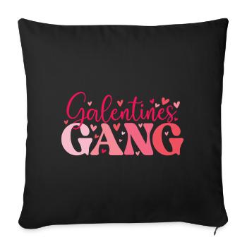 Galentines Gang Cute Gal Pals Sisterhood  - Sofa pillowcase 17,3'' x 17,3'' (45 x 45 cm) - black - Front