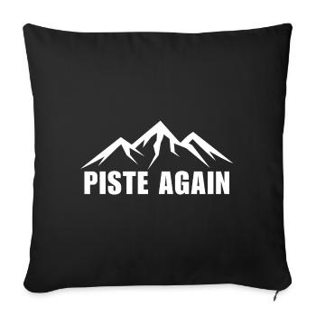 ENCORE UNE FOIS. SKI. SKI WINTE SPORT - Housse de coussin décorative 45 x 45 cm - noir - Devant