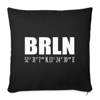 Berlin - Sofa pillowcase 17,3'' x 17,3'' (45 x 45 cm) - black - Front