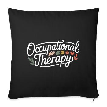 Occupational Therapy Unit Shirt - Sofa pillowcase 17,3'' x 17,3'' (45 x 45 cm) - black - Front