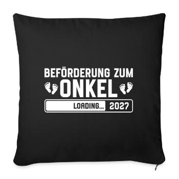 Promotion à Oncle 2027 - Housse de coussin décorative 45 x 45 cm - noir - Devant