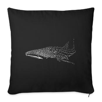 Requin-baleine - Housse de coussin décorative 45 x 45 cm - noir - Devant