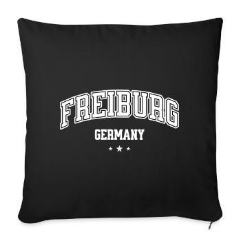 Freiburg Motif for Men Women Germany Fans - Sofa pillowcase 17,3'' x 17,3'' (45 x 45 cm) - black - Front