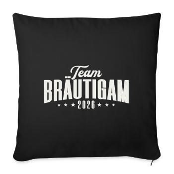 Team Groom Bachelor Party 2026 Bachelor Party - Sofa pillowcase 17,3'' x 17,3'' (45 x 45 cm) - black - Front