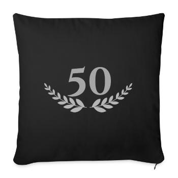50 - Housse de coussin décorative 45 x 45 cm - noir - Devant