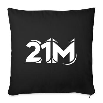 Limite d’approvisionnement de 21M Bitcoin Lettres minimales - Housse de coussin décorative 45 x 45 cm - noir - Devant