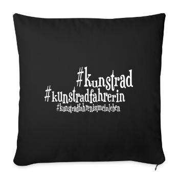 Kunstrad, Kunstradfahren, Hallenradsport - Sofakissenbezug 45 x 45 cm - Schwarz - Vorne