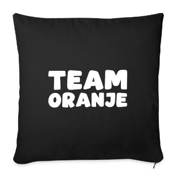 Team Oranje - Nederland - Netherlands Niederlande - Sofakissenbezug 45 x 45 cm - Schwarz - Vorne