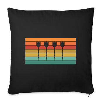 Fléchettes - Housse de coussin décorative 45 x 45 cm - noir - Devant