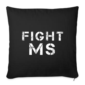 Multible sclerosis MS - Sofa pillowcase 17,3'' x 17,3'' (45 x 45 cm) - black - Front