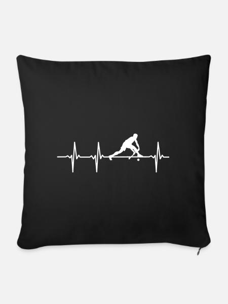 hockey - Housse de coussin décorative 45 x 45 cm - noir