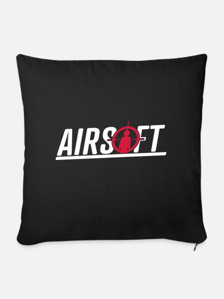 Airsoft - Sofakissenbezug 45 x 45 cm - Schwarz