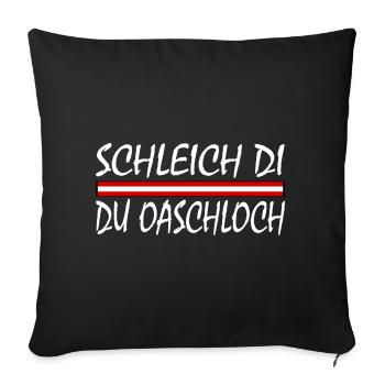 Schleich di du oaschloch - Sofakissenbezug 45 x 45 cm - Schwarz - Vorne
