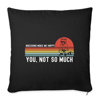 Rat de lavage - Housse de coussin décorative 45 x 45 cm - noir - Devant