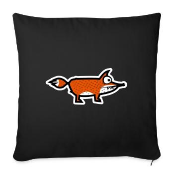 Fuchs - Sofakissenbezug 45 x 45 cm - Schwarz - Vorne