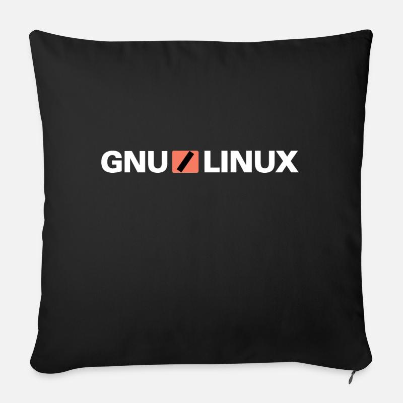 GNU/LINUX - Sofakissenbezug 45 x 45 cm - Schwarz