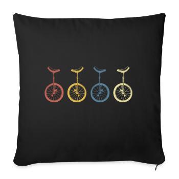 unicycle unicyclesport unicyclist artist - Sofa pillowcase 17,3'' x 17,3'' (45 x 45 cm) - black - Front