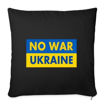 No war - Sofa pillowcase 17,3'' x 17,3'' (45 x 45 cm) - black - Front