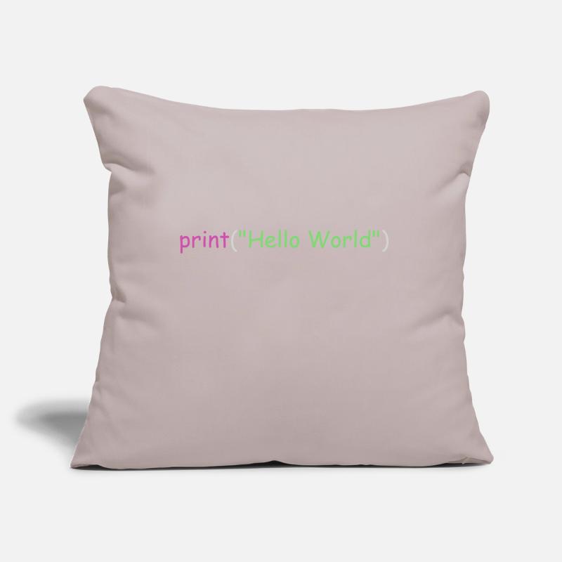 Hello World programming Python C++ C # Sofa pillowcase 17,3'' x 17,3'' (45 x 45 cm)