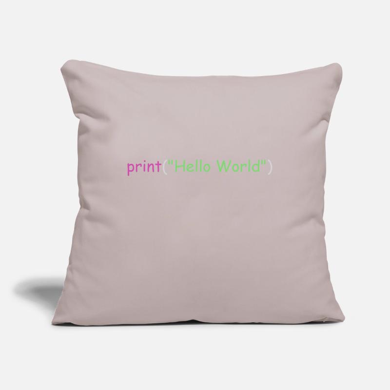 Hello World programming Python C++ C # Sofa pillowcase 17,3'' x 17,3'' (45 x 45 cm)