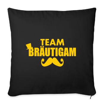 Team bräutigam - Sofakissenbezug 45 x 45 cm - Schwarz - Vorne