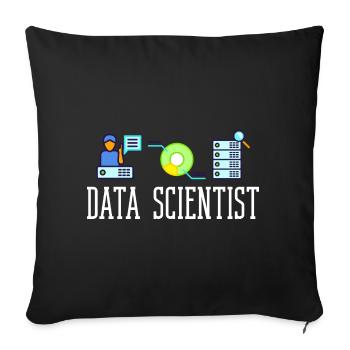 Data Scientist Data Science Science - Housse de coussin décorative 45 x 45 cm - noir - Devant