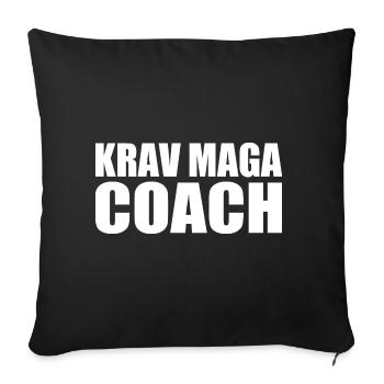 Krav maga - Housse de coussin décorative 45 x 45 cm - noir - Devant