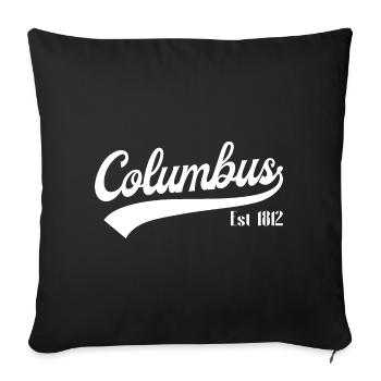 Columbus Ohio - Sofakissenbezug 45 x 45 cm - Schwarz - Vorne