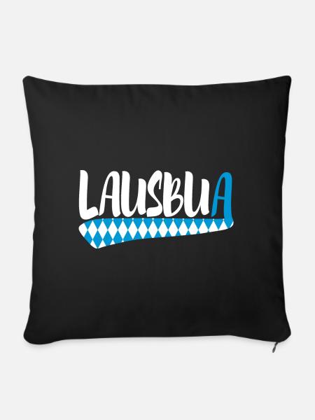 Lausbua - Sofakissenbezug 45 x 45 cm - Schwarz