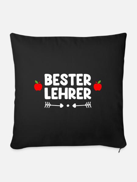 Bester Lehrer - Sofakissenbezug 45 x 45 cm - Schwarz