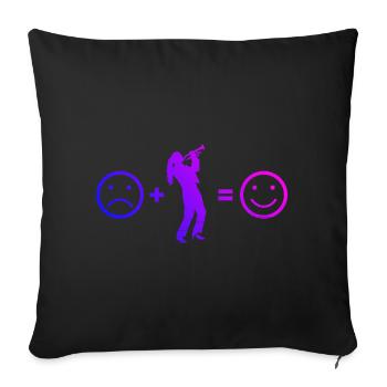 Trompettiste Jazz Trompettiste Trompettiste - Housse de coussin décorative 45 x 45 cm - noir - Devant